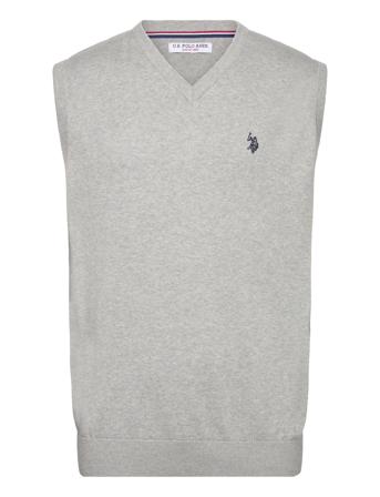 Uspa Knit Vest Dorian Men Knitwear Knitted Vests Grå U.S. Polo Assn.*Betinget Tilbud