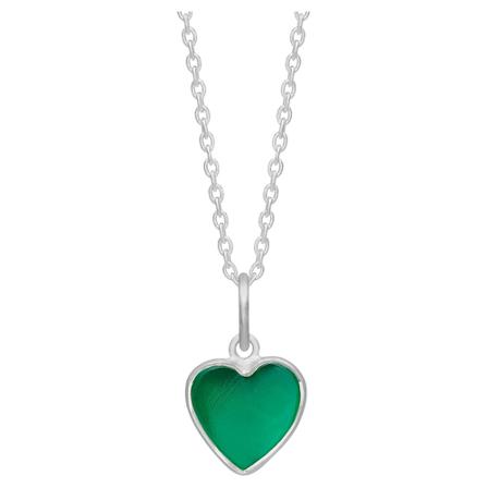 Frk. Lisberg Aya necklace green silver Grøn, Dame Halskæder