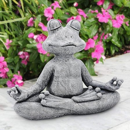 Meditoiva Sammakko-Patsas Puutarhan Koristeeksi Ulkona Buddha Zen Jooga Sammakko Puutarhan Patsas - Sisätilojen Koti Puutarhan Veistos Perheen Lahja
