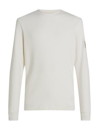 Badge Waffle Ls Tee Tops Sweat-shirts & Hoodies Sweat-shirts White Calvin Klein Jeans