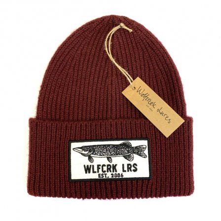 Wolfcreek Pike Patch Knitted Beanie - Maroon