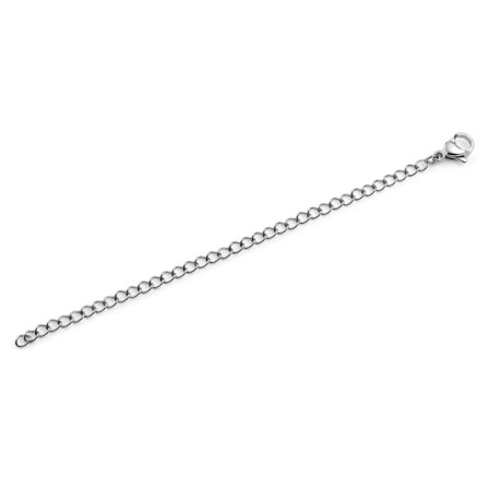 Estensore per collana da 10 cm in argento 925 rodiato per uomini - Collane in acciaio