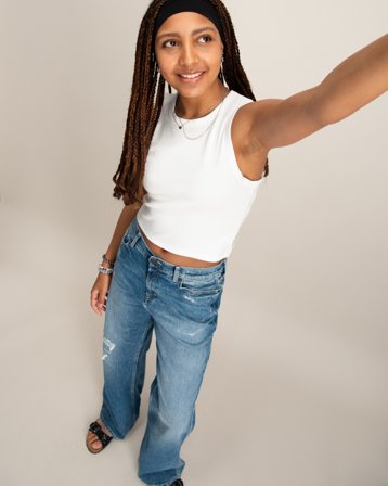 Tommy Hilfiger MABEL WORN IN Blau Jeans Mädchen - Kids Brand Store