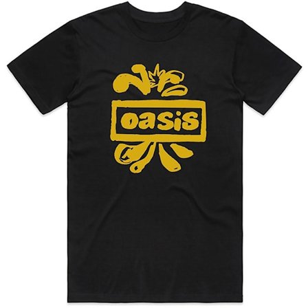Oasis Unisex Adult Logo T-Shirt XL Svart