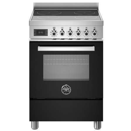 Bertazzoni PRO64I1ENET Professional induktionskomfur med ovn, 60 cm, sort - Sort, ral 9005, pantone black c, blank | KitchenOne