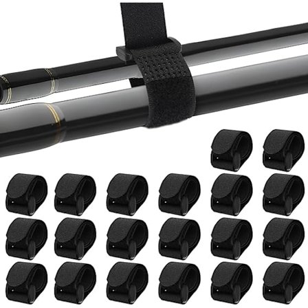 20 stk. elastiske stropper for fiskestang og fiskeutstyr, elastiske fiskestangstropper, fiskers tilbehør for organisering og beskyttelse