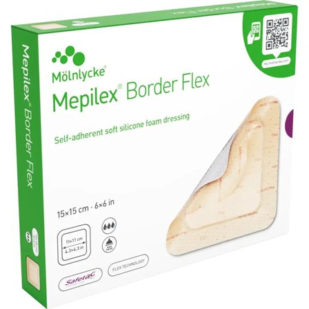 Mepilex Border Flex bandasje 15x15 cm 5 stk