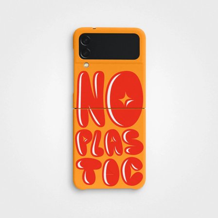 Biodegradable Phone Case Orange Graffiti No Plastic | agood company, Samsung Flip 2022