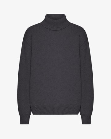 Merino Wool Turtleneck - Lava Grey - Female - 2XL
