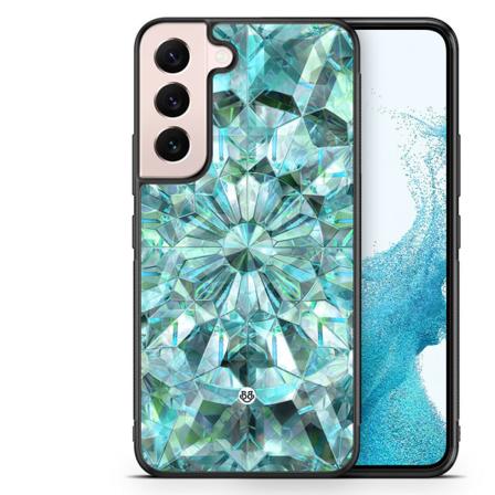 Bjornberry Skal Samsung Galaxy S22 5G -Gröna Kristaller
