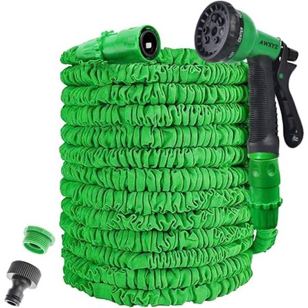 25ft/50ft/80ft/100ft/120ft/150ft Laajeneva Puutarhaletku, Kevyt Taika Puutarhaletku 7-Tilainen Vesisuihku (15,2 m, Vihreä) KLB