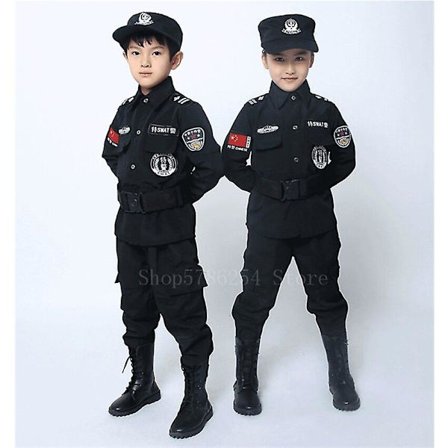 Børn Politi Uniform Politi Cosplay kostume