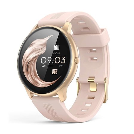 Naisten älykello, 1,28" kosketusnäytöllinen aktiivisuusranneke sykemittarilla, IP68 vedenpitävä, ihanteellinen ulkoiluun ja terveyden seurantaan