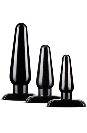 Anal Adventures Basic Plug Kit Black Analpluggar paket - Blushme.se