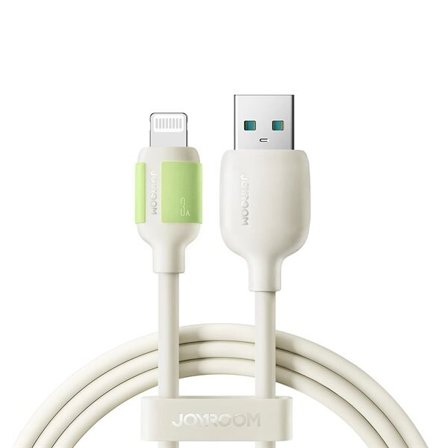 Joyroom S-A53 3A USB-A - Lynkabel med fluorescerende spiss 1,2 m - Beige
