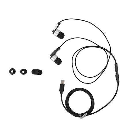 USB-C Høretelefoner Ørepropper HiFi Stereo Bas Støjreducerende USB Type C Trådbundne Ørepropper med Mikrofon til Smartphone Tablet Bærbar