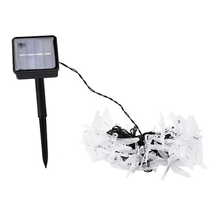 Solslinga med 30 LED-lampor i form av trollsländor