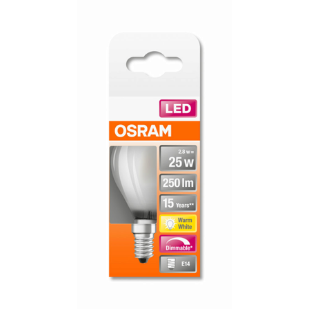Osram Led classic P 25 2.8 W/2700K Matt Dim E14