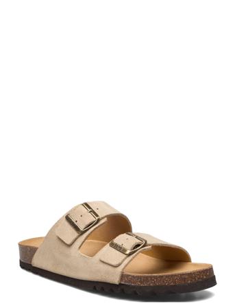 Sl Julien Suede Beige Shoes Summer Shoes Sandals Beige Scholl*Betinget Tilbud