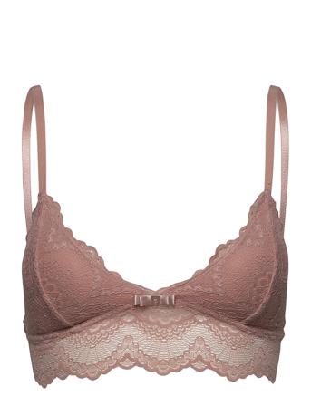 Tanya Bralette Lingerie Bras & Tops Plunge Bras Rosa Missya*Betinget Tilbud