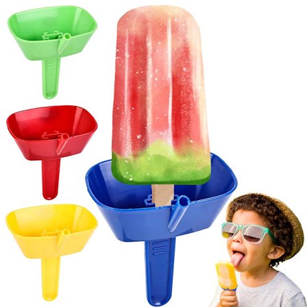 4 delar Bärbar Popsicle Protectors Drip Guard Holder for Barn Glass Handhållen Glass NoDrop Holder