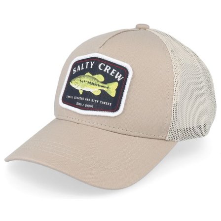 Salty Crew - Beige trucker Keps - Bigmouth Dark Khaki Trucker @ Hatstore