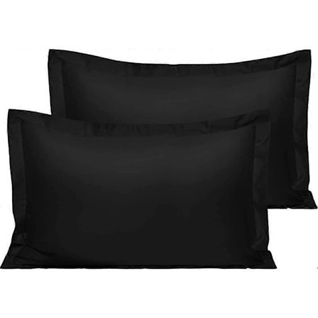 Satin Örngott för Hår och Hud, Sidenörngott 2-pack, Queen Size (Svart, 20*30 tum)