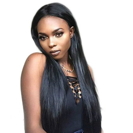 Puolimittainen synteettinen peruukki, puolimittainen peruukki, musta peruukki