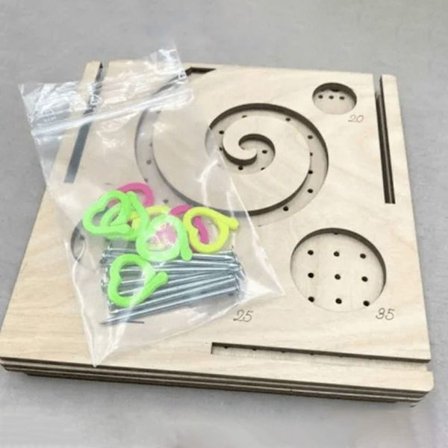 Trægarnskål Strikkeskål MED TILBEHØR MED TILBEHØR