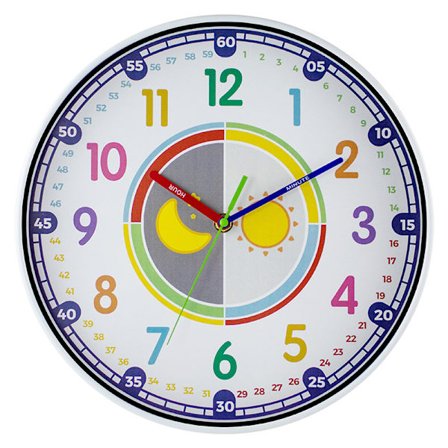 Färgglad digital väggklocka för barn