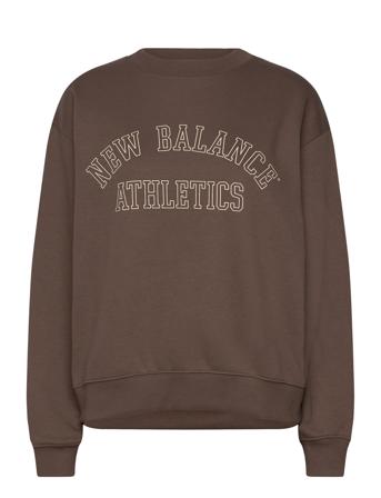 Graphic Fleece Crew Sport Sport Clothing Sport Sweatshirts & Hoodies Sport Sweatshirts Brown New Balance