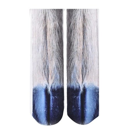 3D Print Dyrefodsokker 1 Par Sjove Digitale Simulationsstrømper Unisex til Mænd Kvinder Teenagere Halloween Julekostume