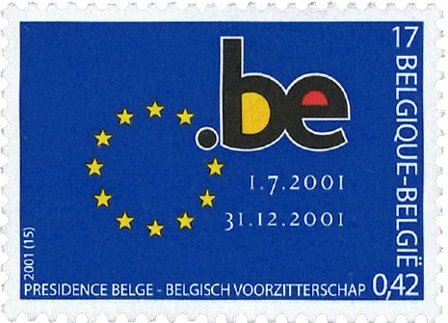 Belgien 2001 - Formandskabet for den Europæiske Union - Postfrisk frimærke