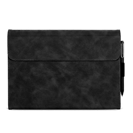 För Microsoft Surface Pro 4/5/6/7 PU Läder Tablet Fodral Ställ Tangentbordsöverdrag med Pennhållare