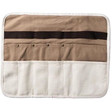 Bestik Rulle Opbevaringspose Holder Camping Bestik Spisesæt Pinde Ske Gaffel Organizer Udendørs Picnic Bbq Bestik Opbevaring Pakke Khaki 1stk