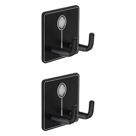 2 Styk Vægmonteret Ketsjerholder Ketsjerophæng Badmintonketsjer Krog