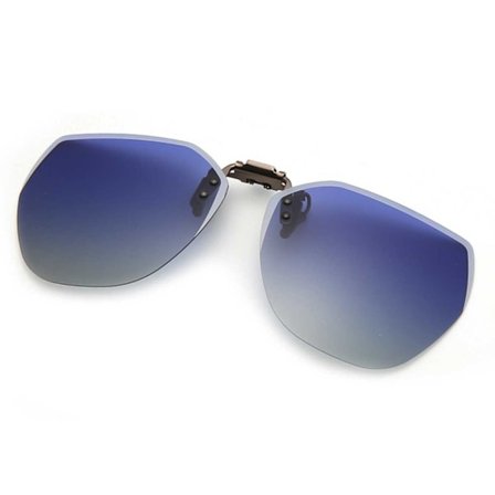 Flip-Up Clip-On aurinkolasit Metal Blue Tint