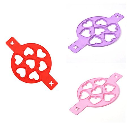 [CA] Flip Cooker Stekt Egg Pannekake Maker Form Egg Shaper Omelett Non-stick Matlagingsverktøy Pan Flip Egg Mo rød lilla rosa