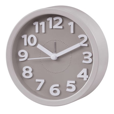 Väckarklocka Retro Rund Mörkbrun