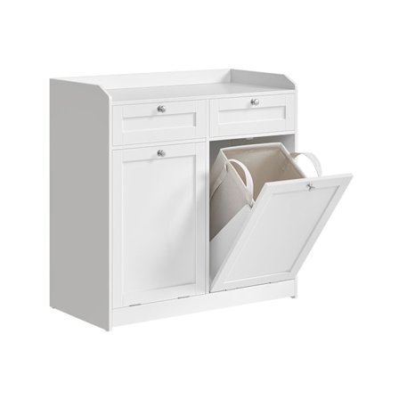 Rootz badeværelsesskab med vasketøjskurve - Organizerskab - Opbevaringsskuffesystem - MDF - Polyesterstof - 40 cm x 78,9 cm x 80,2 cm