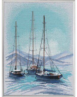 Broderipakke Bilde Seilbåter - Oven