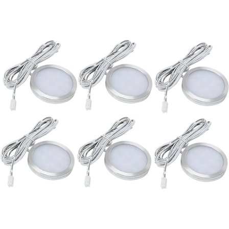 6 stk. Innvendig LED Spot Light 12V 3W Innfelt Tak Down Light for RV Camper Van Caravan Båt Varm Hvit