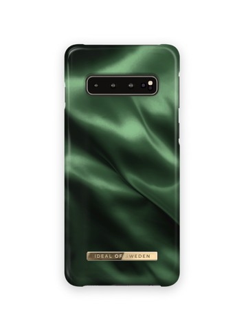 Unisex Hülle, Galaxy S10 Emerald Satin Handyhülle