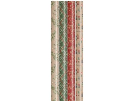 Hedlunds OF SWEDEN Julpapper 70cmx4m kraft - Lyreco - Emballage och lagerutrustning > Presentinslagning > Presentpapper och Julpapper