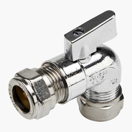 Minikulventil vinkel 15 mm
