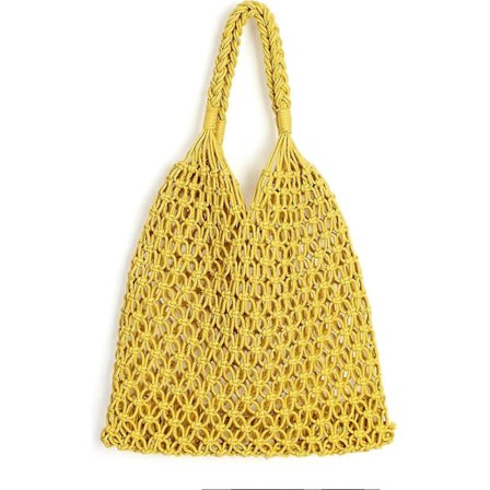 Håndlavede Bomulds Tote Tasker til Kvinder Skuldertasker Bomuldsvævede Tasker