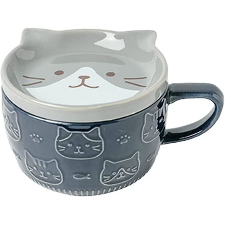 Söpöt kissakahvikupit kannella Keraamiset teekupit Söpöt mukit Uutuus Söpö kissakuppi Naisten kissalahjat Naisille Kissaihmisille Ainutlaatuiset söpöt