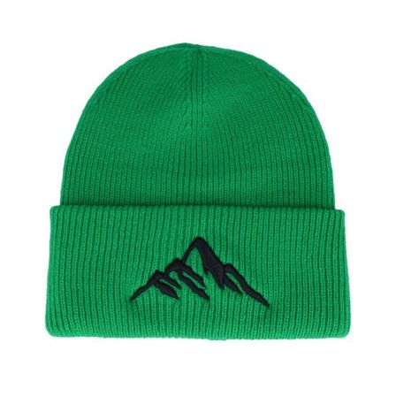 Wild Spirit - Grön cuff Beanie - Mountain 3d Kelly Green Soft Deep Cuff @ Hatstore