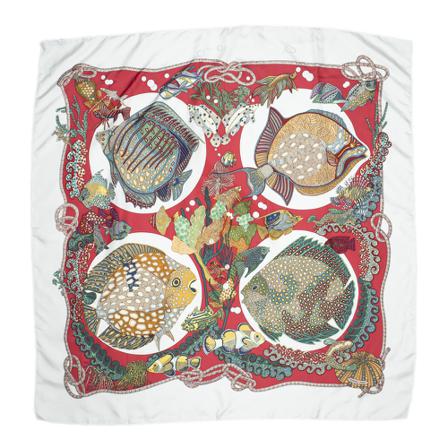 Hermès Vintage, Pre-owned Scarf Wit, Dames, Maat:ONE Size