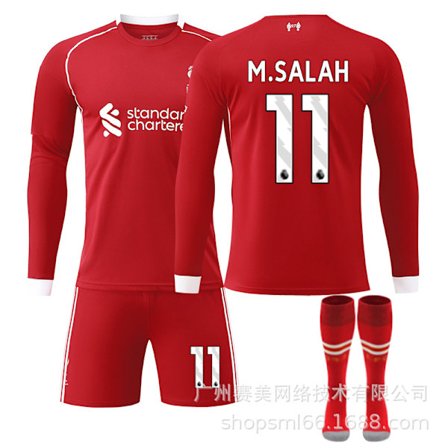 [PLEE] Liverpool hjemmebanetrøje 25-26 langærmet (med strømper) NO.11 M.SALAH